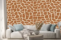 Naklejka: Zwierzęcy motyw w odcieniach brązowego i białego