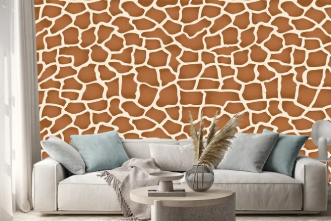 Naklejka: Zwierzęcy motyw w odcieniach brązowego i białego