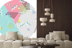 Naklejka: Zygzaki w stylu memphis