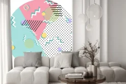 Naklejka: Zygzaki w stylu memphis