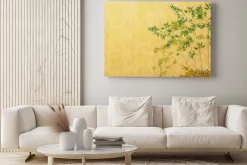 Obraz: 和風 背景 金箔 若 竹