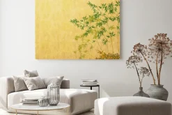 Obraz: 和風 背景 金箔 若 竹