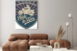 Obraz: Мотоциклист, ездить, чтобы жить, бензин в моей крови, мотоцикл,