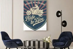 Obraz: Мотоциклист, ездить, чтобы жить, бензин в моей крови, мотоцикл,