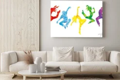 Obraz: ダ ン サ ー 5 人 横 並 べ (カ ラ フ ル カ ラ ー)