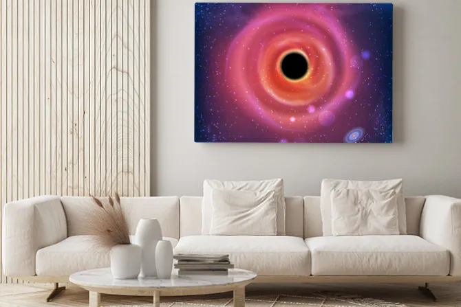 Obraz: 100% wektor piękne świecące galaxy black hole