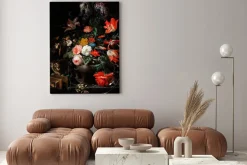 Obraz: Abraham mignon the overturned bouquet