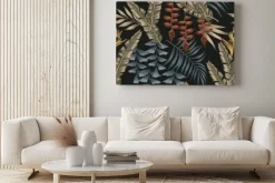 Obraz: Abstract color tropical seamless black background