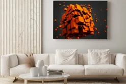 Obraz: Abstract 3d rendering latających kostki.