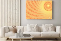 Obraz: Abstract fantasy swirl tunnel with tender peach lines