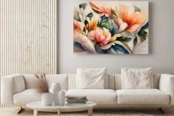 Obraz: Abstract floral pattern, ai generated, is not based on any real