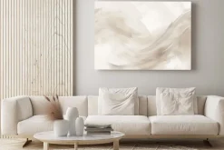 Obraz: Abstrakcja beżowy malunek w stylu minimalistycznym