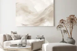 Obraz: Abstrakcja beżowy malunek w stylu minimalistycznym