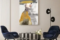 Obraz: Abstrakcja kobiety w złocie