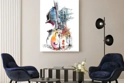 Obraz: Abstrakcja muzyczne miasto