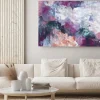 Obraz: Abstrakcja w odcieniach fioletu w stylu malarskim
