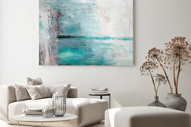 Obraz: Abstrakcja z wyraźną farbą