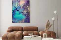 Obraz: Abstrakcyjna akwarela jako marmurowy deseń