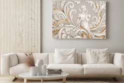 Obraz: Abstrakcyjna kobieta wśród ornamentów