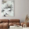 Obraz: Abstrakcyjne biało-złote kwiaty