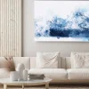 Obraz: Abstrakcyjne góry w niebieskim odcieniu cyfrowej akwareli