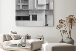 Obraz: Abstrakcyjne konstrukcje betonowe, kwadrat tło