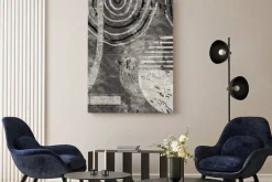 Obraz: Abstrakcyjne kształty w stylu grunge
