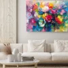 Obraz: Abstrakcyjne kwiaty barwny malunek