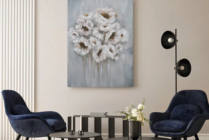 Obraz: Abstrakcyjne malowane kwiaty