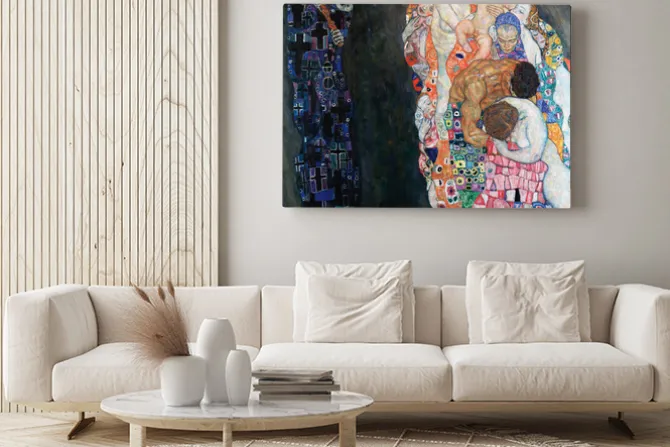 Obraz: Abstrakcyjne przedstawienie śmierci i życia