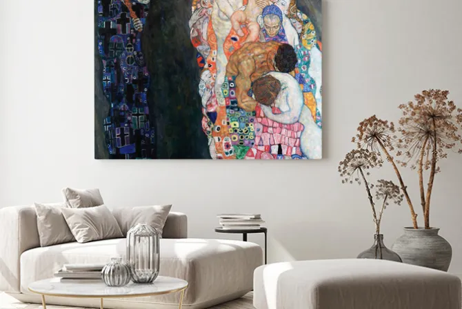 Obraz: Abstrakcyjne przedstawienie śmierci i życia