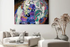 Obraz: Abstrakcyjne przedstawienie kobiet we wzorzystej scenerii