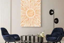 Obraz: Abstrakcyjne słońce w stylu boho