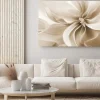 Obraz: Abstrakcyjny beżowy kwiat efekt 3d