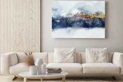 Obraz: Abstrakcyjny górski pejzaż akwarela