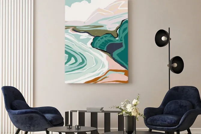 Obraz: Abstrakcyjny krajobraz w stylu nowoczesnym