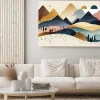 Obraz: Abstrakcyjny pejzaż górski w minimalistycznym stylu