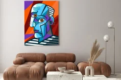 Obraz: Abstrakcyjny portret w stylu kubistycznym