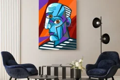 Obraz: Abstrakcyjny portret w stylu kubistycznym