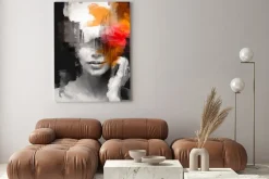 Obraz: Abstrakcyjny portret kobiety w nowoczesnym stylu