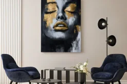 Obraz: Abstrakcyjny portret kobieta glamour