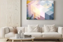 Obraz: Abstrakcyjny wzór geometryczny w pastelach