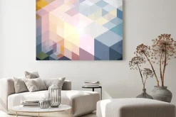 Obraz: Abstrakcyjny wzór geometryczny w pastelach