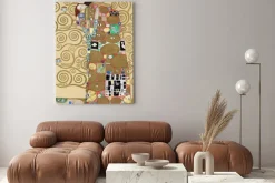 Obraz: Abstrakcyjny wzór z kobietą i ornamentem