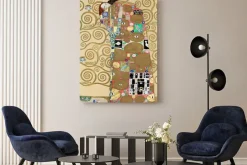 Obraz: Abstrakcyjny wzór z kobietą i ornamentem