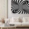 Obraz: Abstrakcyjny wzór z czarno białych pasów