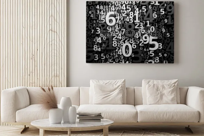 Obraz: Abstrakt 3d liczy tło. projektowanie informacji. algebra, matematyka,