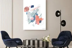 Obraz: Acrylic, oil paint rough smears, blots, texture, watercolor art