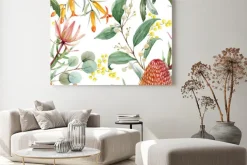 Obraz: Akwarela australijski banksia wektoru wzór