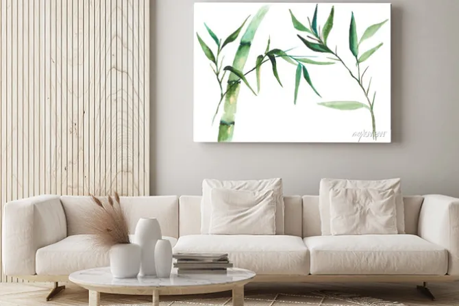 Obraz: Akwarela bambusa ilustracji